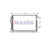 AKS DASIS Condensador Aire Acondicionado para Chrysler Voyager IV Rg