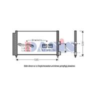 AKS DASIS Condensador Aire Acondicionado para Fiat Punto 188_ Lancia Ypsilon 843