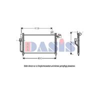 AKS DASIS Condensador Aire Acondicionado para Mazda 323 F VI Año Fab.
