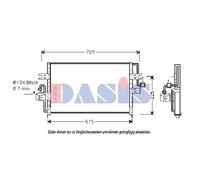 AKS DASIS Condensador Aire Acondicionado para Nissan Primera P10 W10