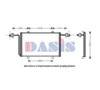 AKS DASIS Condensador Aire Acondicionado para Opel Movano Camión/Chasis U9