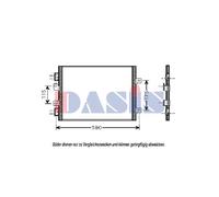 AKS DASIS Condensador Aire Acondicionado para Renault Kangoo KC0/1_