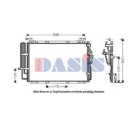 AKS DASIS Condensador De Aire Acondicionado Con Secador Para Hyundai Matrix FC