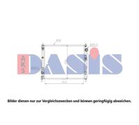 AKS DASIS Enfriador de Agua Apto para Nissan Juke Pulsar Hatchback F15 C13
