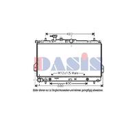 AKS DASIS Enfriador de Agua Radiador Aletas Soldadas para Hyundai Matriz FC 1.6