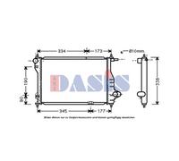 AKS DASIS Enfriador de Agua Radiador Soldadas para Chevrolet Matiz M200 M250 0.8