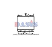 AKS DASIS Enfriador de Agua Radiador Soldadas para Nissan Note E11 NE11 1.4