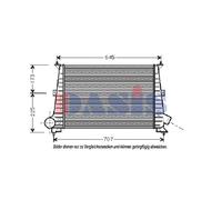 AKS DASIS Intercooler Apto para Saab 9-5 Familiar YS3E 197004N