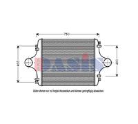 Aks Dasis Intercooler De Aire De Admisión Intercooler Turbo 267220N 652x612x68