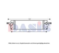 AKS DASIS Intercooler para Renault Koleos I Nissan X-Trail 077007N