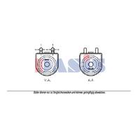 AKS DASIS Radiador Aceite 98x98x37 para Citroën C4 Coupé La _ LC _ M _ Peugeot