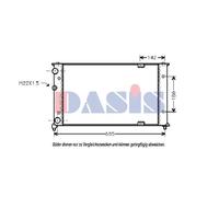 Aks Dasis Radiador Refrigerante Para VW Caddy II Kasten Seat Inca Cordoba 9K9A
