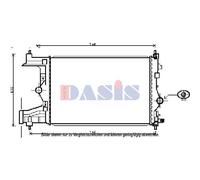AKS DASIS Refrigerador De Agua Radiador Para Opel Astra J Caravan 1.7 CDTi