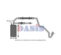 AKS DASIS 801500N Filtro deshidratante, aire acondicionado