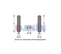 AKS DASIS Secadora Aire Acondicionado Aluminio para Kia Picanto Cerato Hyundai