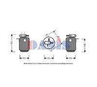 AKS DASIS Trockner Para Aire Acondicionado De Acero Para BMW 5 E34 E32 800290N