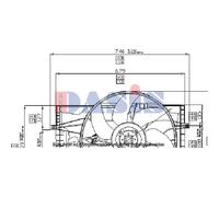 AKS DASIS Ventilador Refrigeración Del Motor Apto para Mercedes-Benz Clase C