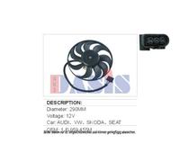 AKS DASIS Ventilador Refrigeración Del Motor Apto para VW Polo Golf IV Variante