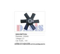 AKS DASIS Ventilador Refrigeración Del Motor para VW Passat Sedán Santana