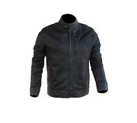 Aksah Fashion Chaqueta de cuero para hombre, corte entallado, Jack Reacher Never Go Back, para motociclista, Tom Cruise, Negro, M