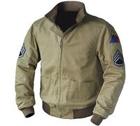 Aksah Fashion Fury Brad Pitt US Army - Chaqueta de algodón para hombre, color caqui militar, caqui, 3XL