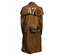 Aksah Fashion NCR Ranger Veteran Armor New Vegas A7 - Gabardina de piel de ante marrón para hombre, disfraz de cosplay, marrón, L