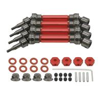 AKSDYIR Piezas Coche RC para Arrma 3s para Mega para Granite para Vorteks para Senton para Big Rock para Typhon 1/10 ARAC4041 AR310780 Juego Eje Transmisión Delantero Trasero Coche RC Accesorios(Red)