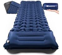 AKSOUL Colchoneta Autoinflable para Dormir para Acampar: Utraligero Esterilla Inflable Portatíl Colchón Individual, concon Bomba de Pie para Camping, Exteriores, Viaje