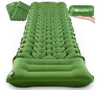 AKSOUL Colchoneta de dormir autoinflable: colchón de aire inflable para cama individual - Colchonetas ligeras para dormir - Almohadilla compacta ultraligera para campamento, senderismo, viajes, 10 cm