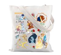 AKTAP Beaty Beast Story - Bolsa de mano inspirada en Bella y Bestia para amantes de la película, regalo de cuento de hadas como el tiempo, Beaty Beast Story - Bolsa de mano inspirada en la historia,