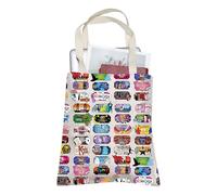 AKTAP Bolsa de mano de teatro musical Broadway con personajes musicales, bolsa de mano de Broadway, regalo para amantes del teatro musical, bolsa de comestibles reutilizable, Bolsa de teatro