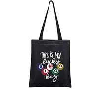 AKTAP Bolsa de mano Lucky Bingo My Lucky Bingo Bag Ganador Regalo para los amantes de los juegos de bingo Jugador de Bingo Bolsa de hombro (Lucky Bingo Tote Bag)