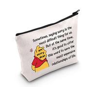 AKTAP Bolsa de maquillaje con texto en inglés "Apology Gifts for Her I Am Sorry Dear - Bolsa de viaje con temática de oso, regalo para mejor amiga y novia, Sorry Dear Mb, moda