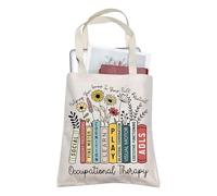 AKTAP Bolsa de terapia ocupacional OT Gift OT Helping You Grow Your Own Way Bolsa de compras reutilizable para terapeuta ocupacional, Bolsa de terapia ocupacional-py2, 14.56*12.59*0.19 inches.