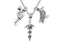 AKTAP Collar inspirado en Six of Crows, regalo para los amantes de los libros de seis cuervos, Acero inoxidable