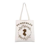 AKTAP Jane Austen Gifts Jane Austen - Bolsa de hombro reutilizable para amantes de los libros, regalo literario ideal para lectores, nerds de libros, Jane Tote, 16*15INCHES