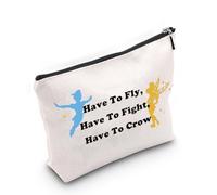 AKTAP Pan Fans - Bolsa de maquillaje para fanáticos de las hadas, regalos con texto en inglés "Have to Fight Have to Crow for Pan Movie", Pan Mb, moda