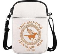 AKTAP Percy Fan Gift Long Island Sound Bolsa cruzada con cremallera Pegasus Zeus, regalo de terror para amantes de la novela, regalo de campamento de media sangre, Cb, 32 * 37cm