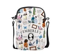 AKTAP Prejudice Merch Gifts Jane Austen - Mini bolsas cruzadas, regalos literarios, bolsa de hombro para amantes de los libros, blanco crema, 32 * 37cm