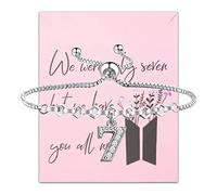 AKTAP Pulsera K-pop We Were Only Seven But We Have You All Now, grupo coreano, regalo para fanáticos, S, Acero inoxidable Cobre