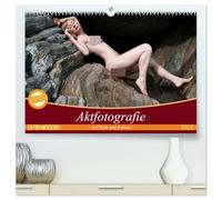 Aktfotografie auf Stein und Felsen (hochwertiger Premium Wandkalender 2026 DIN A2 quer), Kunstdruck in Hochglanz: Körper und Natur in vollendeter Harmonie