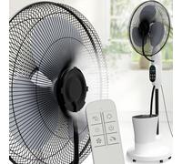 aktimeo Ventilador con refrigeración por agua, ventilador de pie muy silencioso con mando a distancia, enfriador de aire con función de temporizador, tres velocidades, función de giro e inclinación