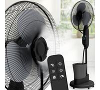 aktimeo Ventilador con refrigeración por agua, ventilador de pie muy silencioso con mando a distancia, enfriador de aire con función de temporizador, tres velocidades, función de giro e inclinación