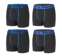 AKTIV - Juego de 4 Boxers para hombre, color negro y fluorescente, color negro, Duo negro y azul, L