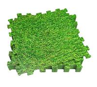 Aktive 52798 - Protector suelo césped, goma EVA, 8 piezas, cada pieza mide 50x50 cm, para piscina desmontable