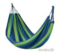 Aktive 52989 - Hamaca colgante de algodón para camping y exterior | Hamaca jardín exterior | Medidas 200x100 cm| Hasta 200 kg de capacidad de carga | Con bolsa de transporte