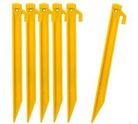 AKTIVE 52998 - Pack de 6 Piquetas de plástico, tienda de campaña, 23 cm de alto, de plástico, Piquetas camping, piquetas tienda, Accesorios Camping, Tienda de campaña