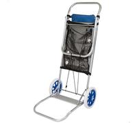 AKTIVE 53928 - Carro de playa plegable convertible en mesa 2 en 1, Medidas 47x50x100 cm, Peso máx 20kg, Portatodo multiuso para la playa, camping, eventos, Fácil de guardar y transpo