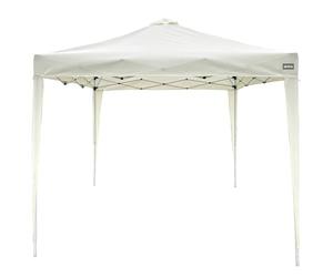 Aktive 61055 - Carpa plegable 3x3 m, Cenador plegable para jardín, 300x300x240 cm, color beige, 150 gramos, techo de ventilación, montaje 10 minutos