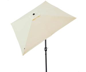 AKTIVE 61118 - Sombrilla jardín y terraza exterior cuadrada antiviento 2,7 x 2,7m, Altura 2,6m, Protección UV50, De aluminio, fácil de plegar e instalar, Sombrillas terraza, parasol jardín